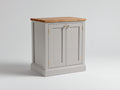 Buffet - Bois - 90x43x91 cm - Gris clair-Bois naturel - Style classique sobre