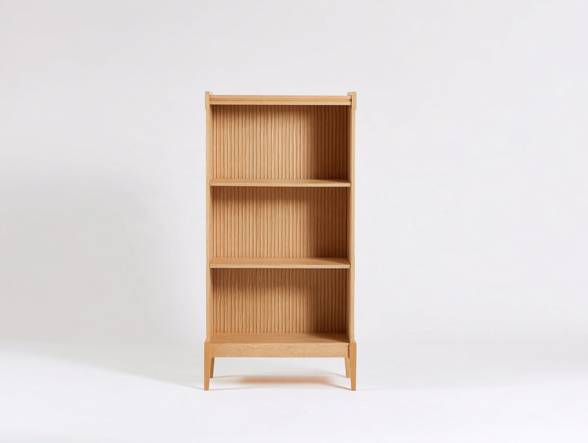 Bibliothèque - Bois - 72x33x158 cm - Chêne clair - Style scandinave sur pieds