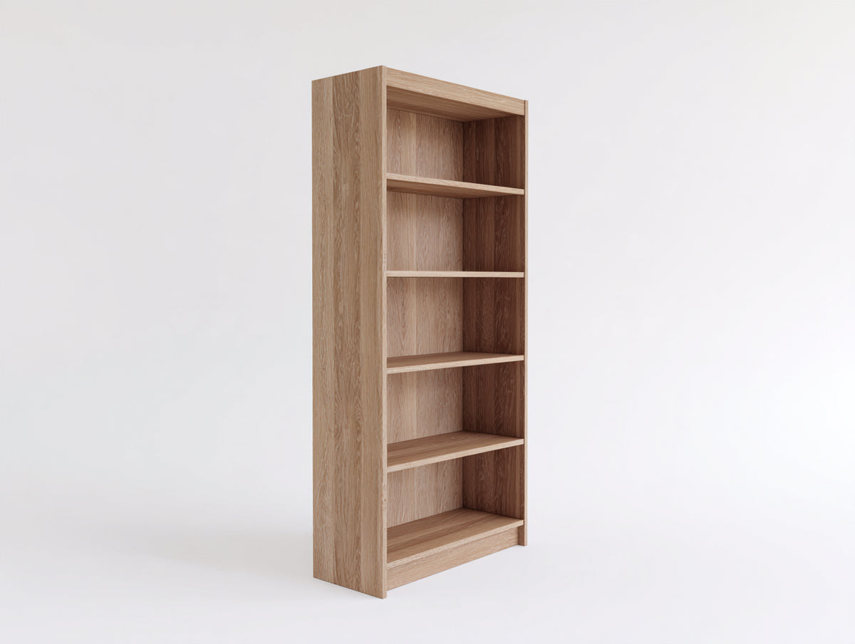 Bibliothèque - Bois - 68x30x182 cm - Chêne clair - Style scandinave vertical