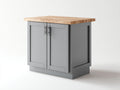 Buffet - Bois - 96x60x92 cm - Gris-Bois clair - Style moderne
