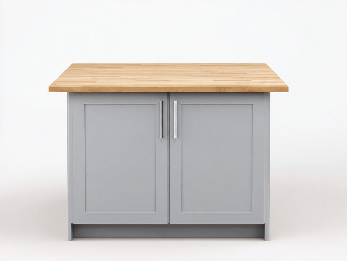 Buffet - Bois - 110x58x94 cm - Gris clair-Bois naturel - Style minimaliste moderne